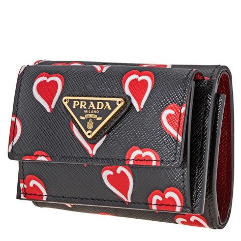 prada heart shaped wallet on chain|prada purse with wallet holder.